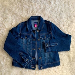 Girls’ dark wash denim jacket